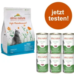 Almo Nature -sekoitus: kuivaruoka 2 kg + märkäruoka 6 x 70/140 g