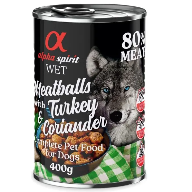 Alpha Spirit Dog Meatballs 6 x 400 g