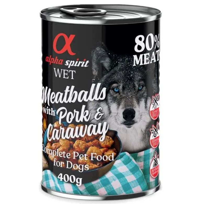 Alpha Spirit Dog Meatballs 6 x 400 g