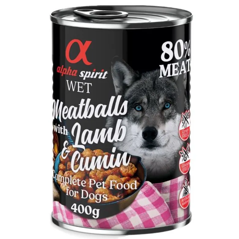 Alpha Spirit Dog Meatballs 6 x 400 g