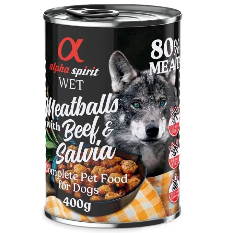 Alpha Spirit Dog Meatballs 6 x 400 g