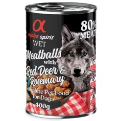 Alpha Spirit Dog Meatballs 6 x 400 g