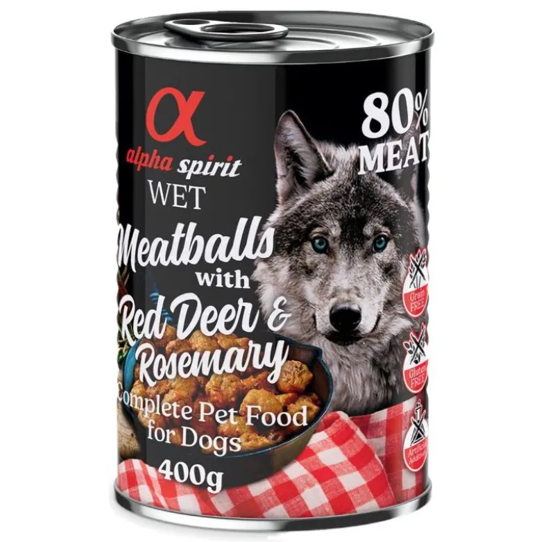 Alpha Spirit Dog Meatballs 6 x 400 g
