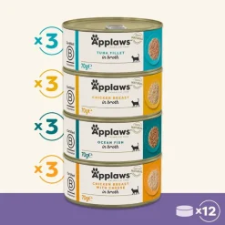 Applaws Adult -purkkilajitelmat 12 x 70 g