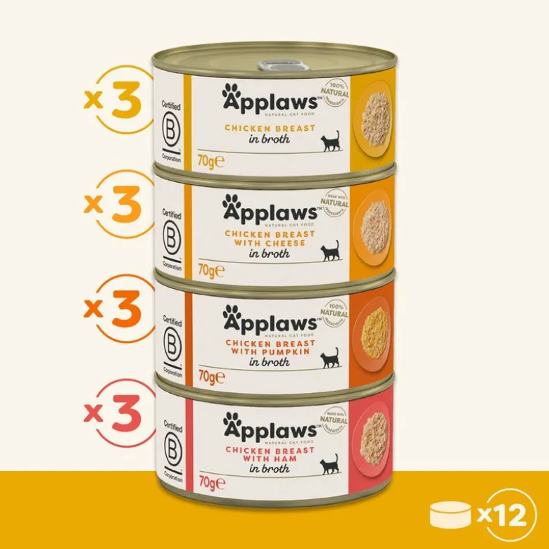 Applaws Adult -purkkilajitelmat 12 x 70 g