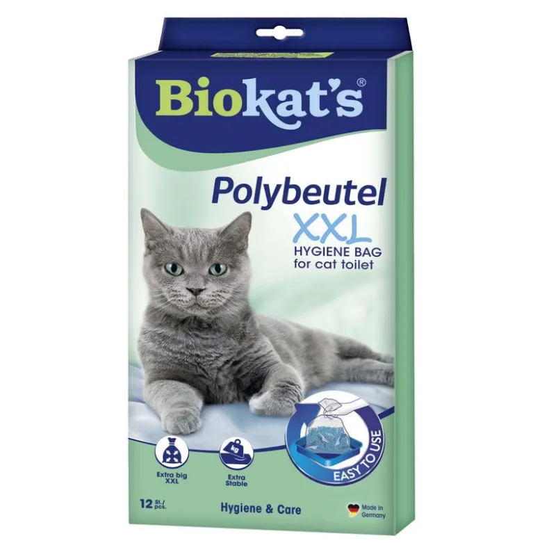 Biokats Polybag -kertakäyttöpussi kissanhiekalle