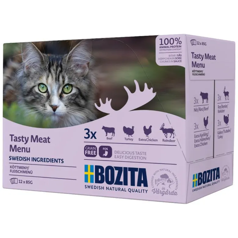 Bozita Chunks in Gravy Pouch -säästöpakkaus 24 x 85 g