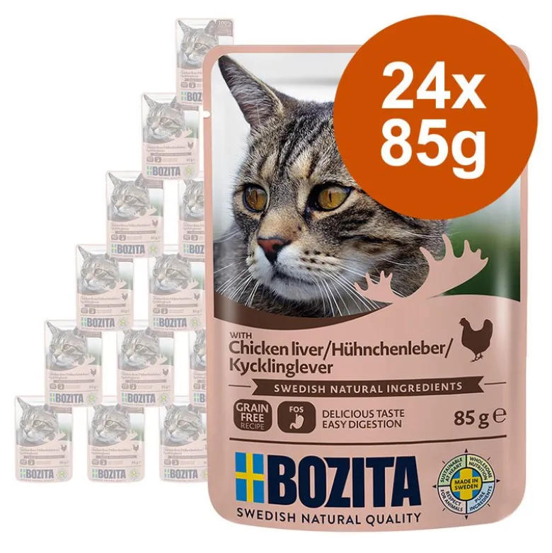 Bozita Chunks in Jelly Pouch -säästöpakkaus 24 x 85 g