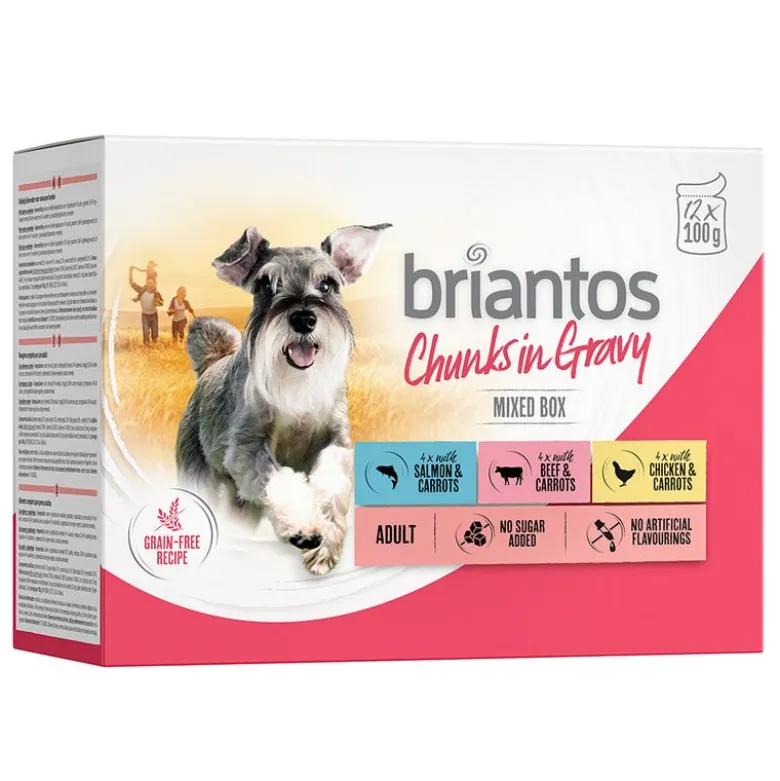 Briantos Chunks in Gravy -säästöpakkaus 48 x 100 g