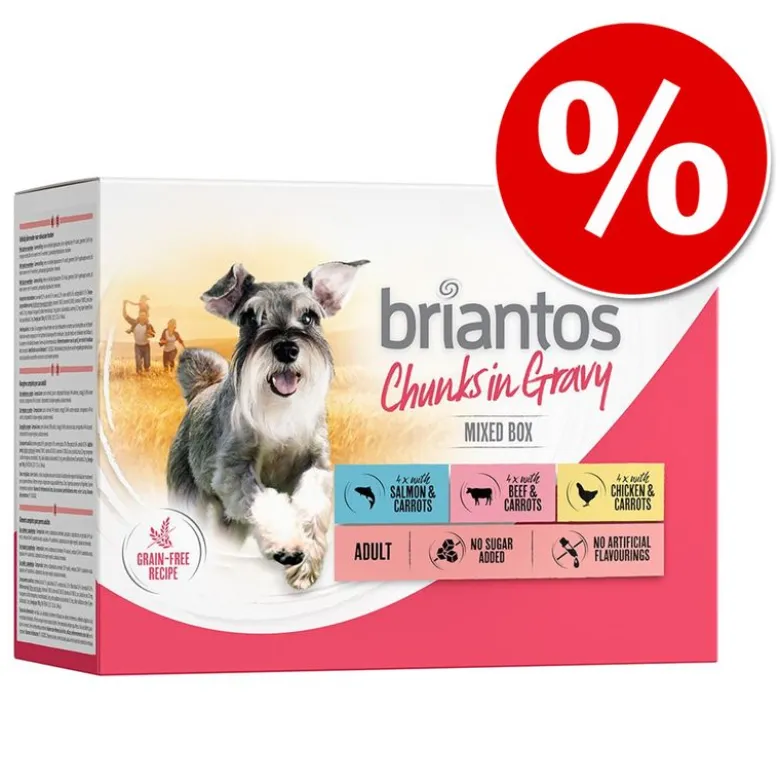 Briantos Chunks in Gravy -säästöpakkaus 48 x 100 g