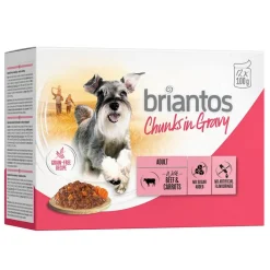 Briantos Chunks in Gravy -säästöpakkaus 48 x 100 g