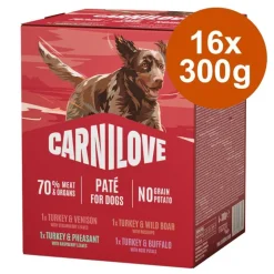 Carnilove Dog Paté -annospussit 16 x 300 g