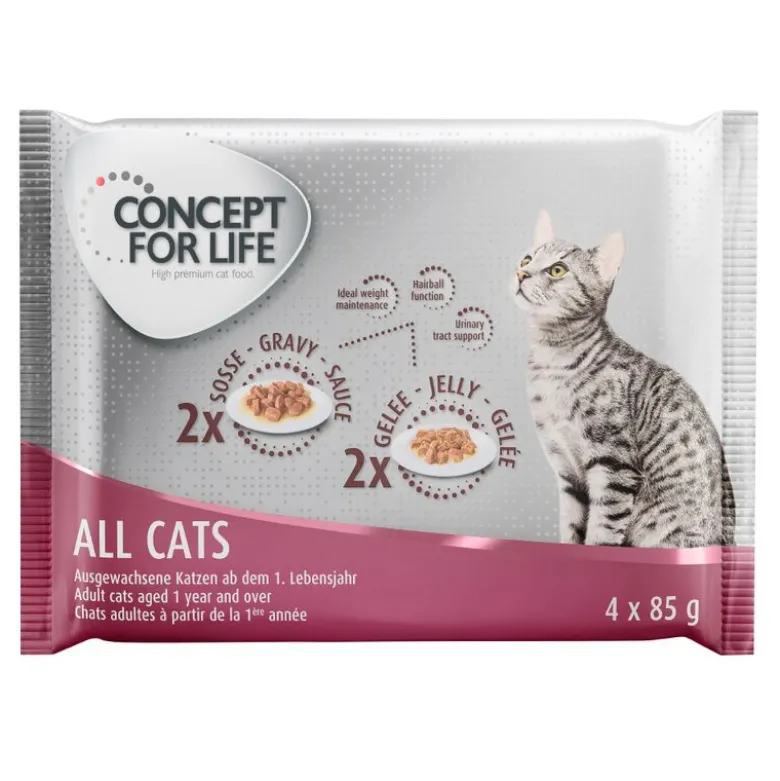 Concept for Life All Cats -kokeilupakkaus 4 x 85 g
