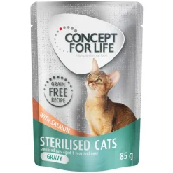 Concept for Life Sterilised Cats viljaton lohi – kastikkeessa