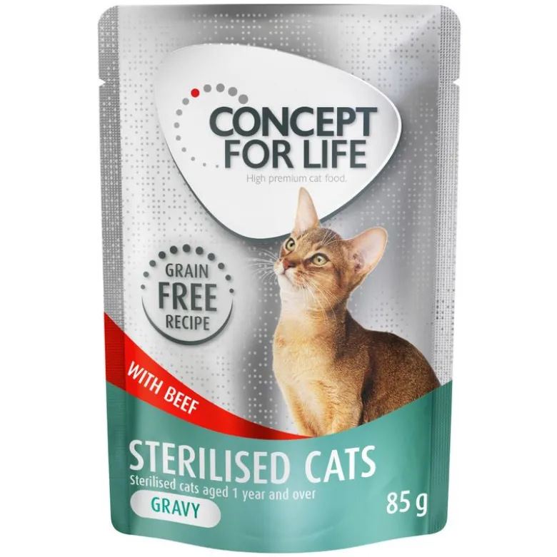 Concept for Life Sterilised Cats viljaton nauta – kastikkeessa