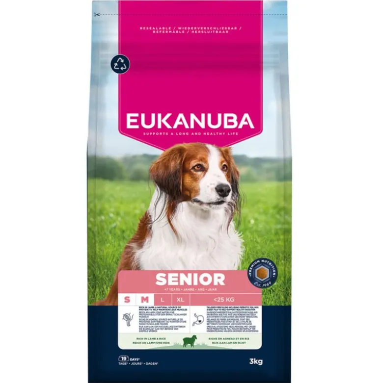 Eukanuba Premium Nutrition Senior Small & Medium Breed karitsa & riisi