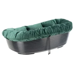 Ferplast Siesta Deluxe -lemmikinkori musta + Sofà-päällinen vihreä sametti