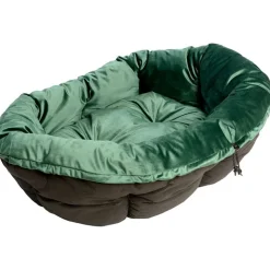 Ferplast Siesta Deluxe -lemmikinkori musta + Sofà-päällinen vihreä sametti