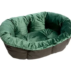 Ferplast Siesta Deluxe -lemmikinkori musta + Sofà-päällinen vihreä sametti