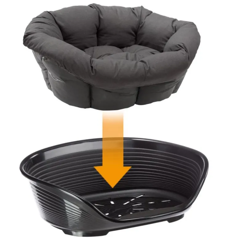 Ferplast Siesta Deluxe -lemmikinkori + Sofà Anthracite -päällinen