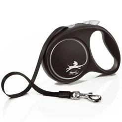 flexi Black Design -nauhatalutin musta, 5 m