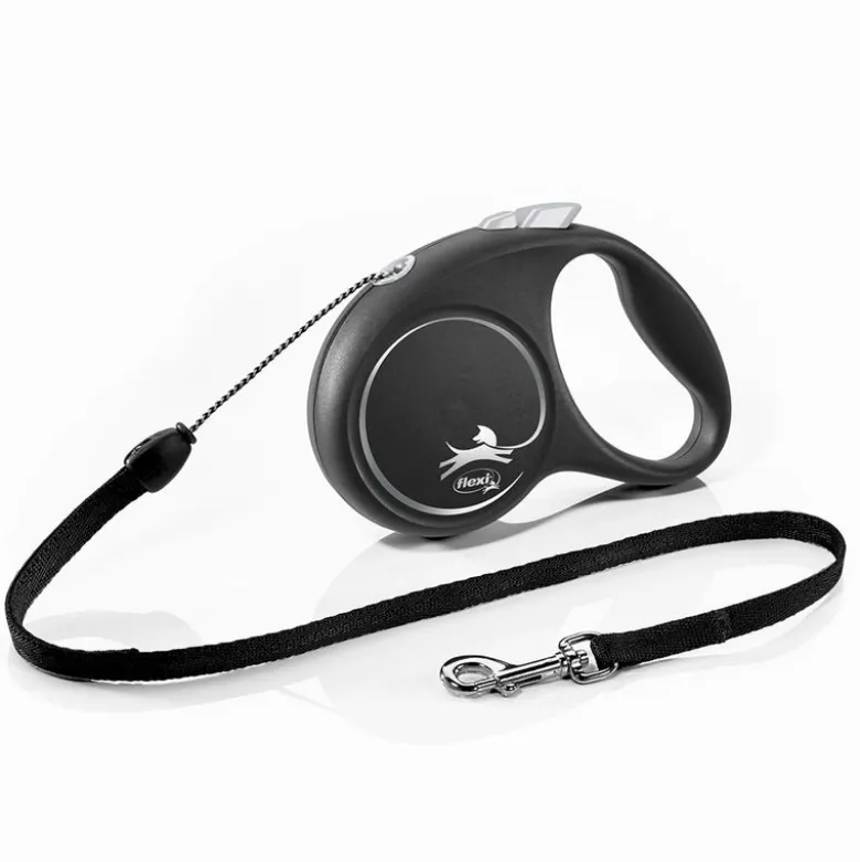 flexi Black Design -nyöritalutin musta, 5 m