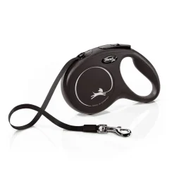 flexi Classic kelatalutin musta, 5 m