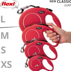 flexi Classic kelatalutin punainen, 3 m
