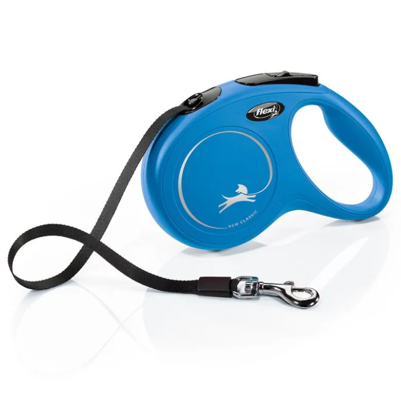 flexi New Classic -nauhatalutin M, sininen, 5 m