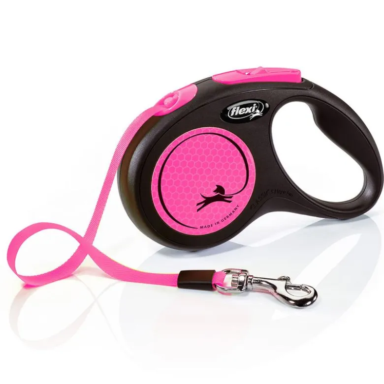 flexi New Neon -nauhatalutin pinkki, 5 m