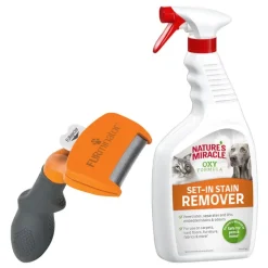 FURminator koirille + 709 ml Nature's Miracle kaupan päälle!