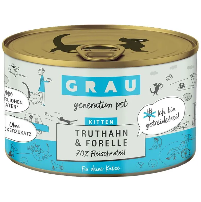 Grau Kitten viljaton kalkkuna & taimen