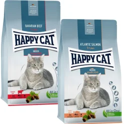 Happy Cat Indoor -yhteispakkaus 2 x 4 kg