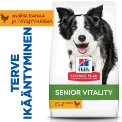 Hill's Science Plan Senior Vitality Mature Adult 7+ Medium kana ja riisi