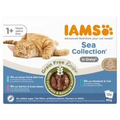 IAMS Advanced Nutrition Grain Free Sea Collection kastikkeessa, viljaton merikokoelma