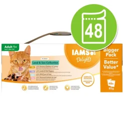 IAMS Delights Adult Land & Sea 48 x 85 g
