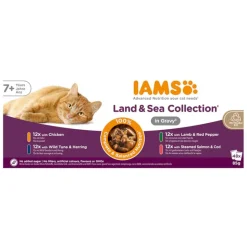 IAMS Delights Senior Land & Sea Collection in Sauce
