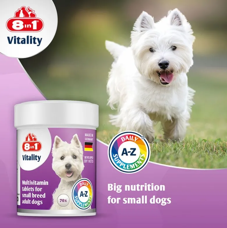 8in1 Vitality -monivitamiinitabletit pienille roduille