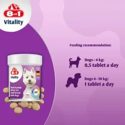 8in1 Vitality -monivitamiinitabletit pienille roduille