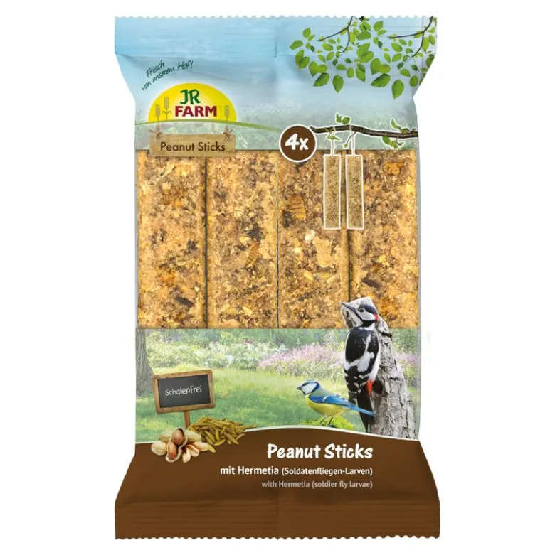 JR Farm 4x maapähkinätikut, kuoreton 640 g