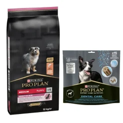 12 kg / 14 kg PURINA PRO PLAN + 345 g Dental Care Medium Dog kaupan päälle!