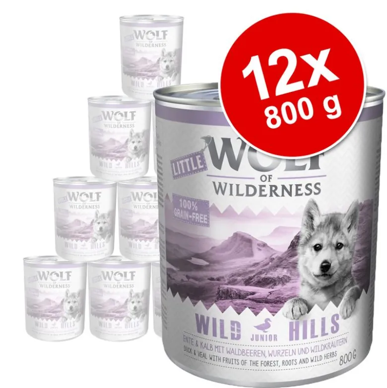 Little Wolf of Wilderness -säästöpakkaus 12 x 800 g