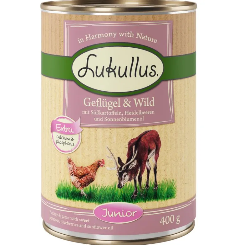 Lukullus Junior: siipikarja & peura (viljaton)