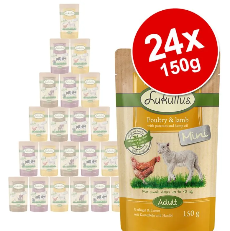 Lukullus Mini Pouches -säästöpakkaus 24 x 150 g