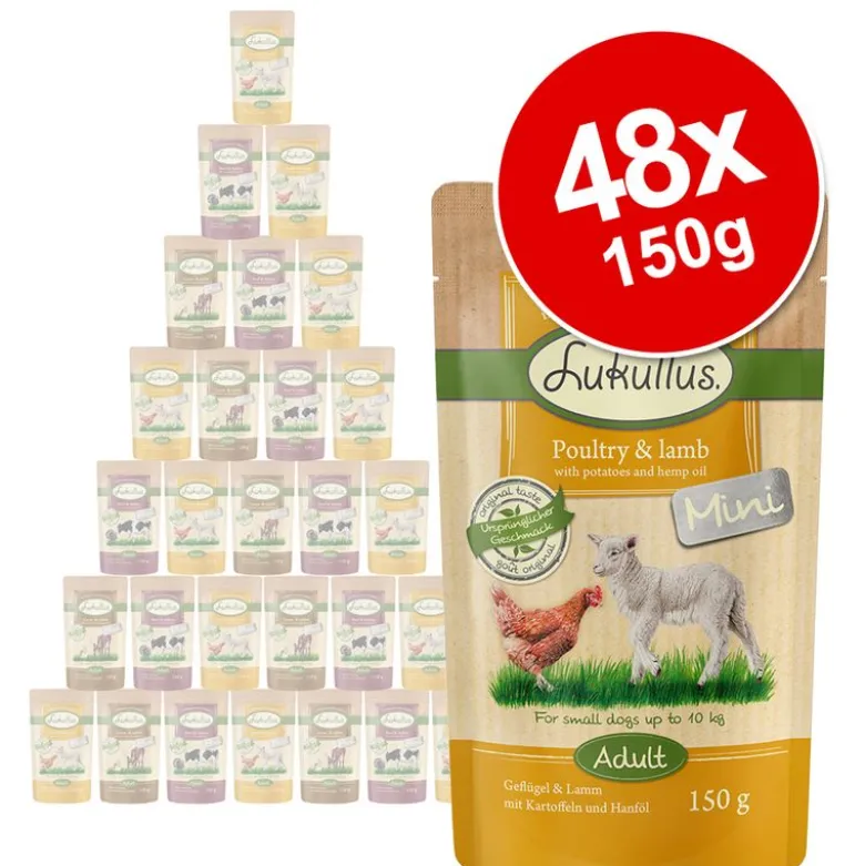 Lukullus Mini Pouches -säästöpakkaus 48 x 150 g