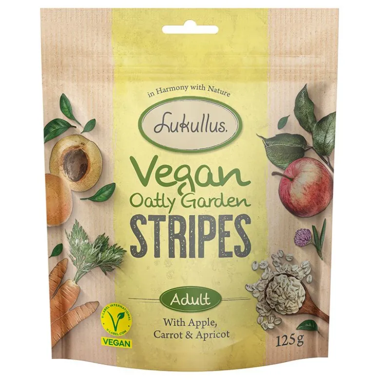 Lukullus Vegan Oatly Garden Stripes omena, porkkana & aprikoosi