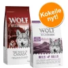 2 maun yhteispakkaus! 2 x 1 kg Wolf of Wilderness Adult -kuivaruokaa