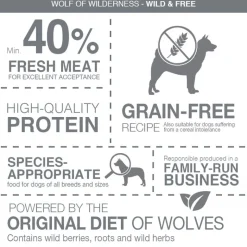 2 maun yhteispakkaus! 2 x 1 kg Wolf of Wilderness Adult -kuivaruokaa