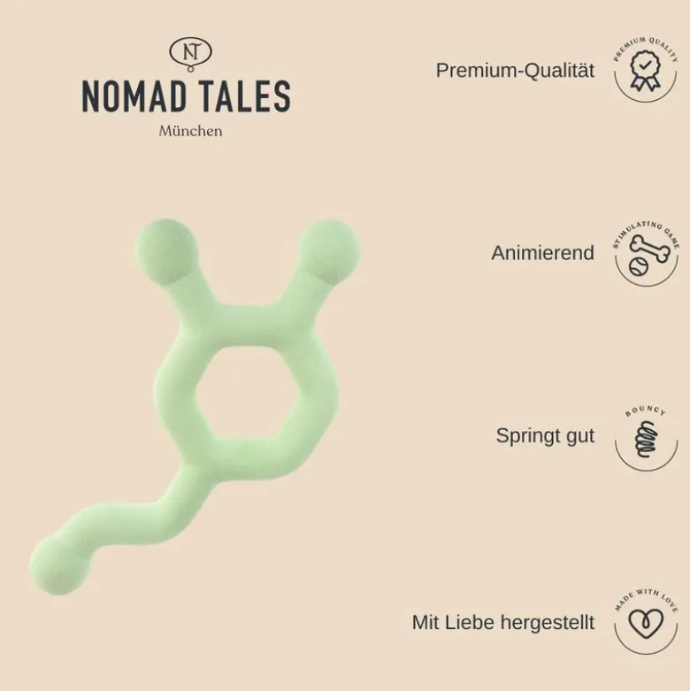 Nomad Tales Bloom -koiranlelu molekyyli