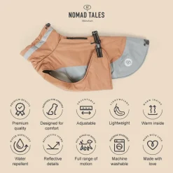 Nomad Tales Bloom -koiran talvitakki taupe